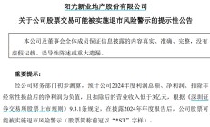 突发公告，阳光股份或被*ST ，营业总收入持续下滑，业绩持续承压，董事长陈家贤为“90后”